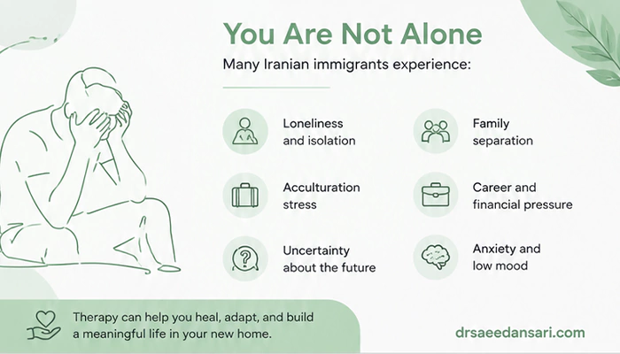Common mental health challenges faced by Iranian immigrants after migration